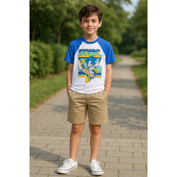 NWT Epic Threads Sonic The Hedgehog T-Shirt White/Blue L - Picture 2 of 8